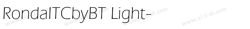 RondaITCbyBT Light字体转换